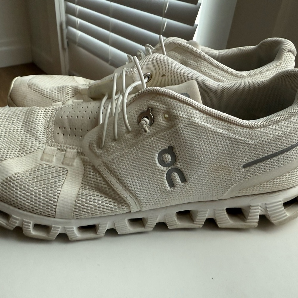 On Running Cream Mesh Sneakers